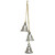 3-Bells on Rope Hanging Decoration - 14.75" - Silver - Set of 2 - IMAGE 1