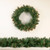 Pre-Lit Glittered Yorkshire Pine Artificial Christmas Wreath - 24" - Clear Lights - IMAGE 2