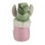 13" Pink and Green Gnome Girl with Bunny Ears Easter Figure - IMAGE 5