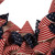 18.9" Handcrafted Stripes and Stars Patriotic Fabric Wreath - IMAGE 6