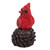 5.5" Red Cardinal Bird Sitting on a Pine Cone Christmas Figurine - IMAGE 3