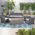 5pc Gray Contemporary Outdoor Patio 5 Seater Chat Set with Fire Pit 67.5" - IMAGE 2