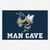 Blue and White Georgia Tech "MAN CAVE" Rectangular Sweater Starter Mat 30" x 19" - IMAGE 1