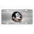 12" Stainless Steel and Black NCAA Florida State Seminoles Rectangular License Plate - IMAGE 1