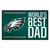 Green and Black NFL Philadelphia Eagles "World's Best Dad" Rectangular Starter Door Mat 19" x 30" - IMAGE 1