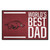 Red and Black NCAA Razorbacks "World's Best Dad" Rectangular Starter Door Mat 19" x 30" - IMAGE 1