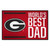 Red and Black NCAA Bulldogs "World's Best Dad" Rectangular Starter Door Mat 19" x 30" - IMAGE 1