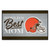 19" x 30" Red and White Contemporary NFL Browns Rectangular Mat - IMAGE 1