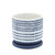 Artistic Pattern Ceramic Planter with Saucer - 5" - Blue and White - IMAGE 1