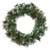 Real Touch™️ Pre-Lit Snow Valley Pine Artificial Christmas Wreath - 24" - Clear Lights - IMAGE 1