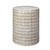 17.5" Brown and Gray Round Contemporary Wildflower Side Table - IMAGE 1