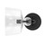 12" Clear and Black Decorative Wall Sconce - IMAGE 1