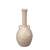 12" Solid Beige Decorative Ceramic Medium Elongated Neck Babar Vase - IMAGE 1