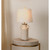 Urn Table Lamp with Tapered Shade - 21" - White and Beige - IMAGE 1