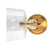 1-Light Hand-Blown Glass Wall Sconce - 12" - Bronze and Clear - IMAGE 1