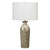 18.75" White Nomad Table Lamp in Brown Reactive Glaze - IMAGE 1