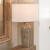 18.75" White Nomad Table Lamp in Brown Reactive Glaze - IMAGE 3