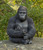 15.75" Sitting Mother Gorilla with a Baby Outdoor Garden Statue - IMAGE 3