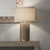 Mortar Table Lamp in Cement and Brass - IMAGE 3