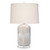 27" White and Beige Sculptural Ceramic Glazed Table Lamp with Shape - IMAGE 1