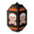 36 Counts Black and Orange Vintage Halloween Skull Paper Lanterns 7” - IMAGE 1