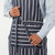 Butcher Stripes Unisex Adult Cotton Kitchen Apron - 32" - Blue and White - IMAGE 4