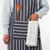 Butcher Stripes Unisex Adult Cotton Kitchen Apron - 32" - Blue and White - IMAGE 5