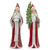 Set of 2 Red and White Santa Statues Christmas Decor 37.5" - IMAGE 1