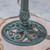 33.5" Green Outdoor Vintage Standing Bird Bath with Pedestal - IMAGE 5