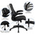 Set of 3 Black Ergonomic Work From Home With a Mesh Chair - 33 Inch - IMAGE 5