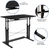 3pc Black Ergonomic Contemporary Work from Home Set 39.25"