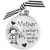 Matte Finish "Mother" Print Christmas Ball Ornament - 4" (100mm) - White and Black - IMAGE 1