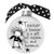 Matte Finish "Teacher" Print Christmas Ball Ornament - 2.75" (70mm) - White and Black - IMAGE 1