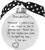 Grandmother's Love Print Christmas Ball Ornament - 4" - Black and White - IMAGE 2