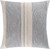 26" Blue and Beige Rustic Striped Square Pillow Sham - IMAGE 1