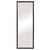 74.75'' Black Matte with Clean Lined Wood Mirror - IMAGE 1