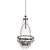 32.75" Black and Clear Solar Powered Lighted Chandelier - IMAGE 1