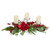 Poinsettia and Berries Christmas Tripe Pillar Candle Holder - 32" - IMAGE 1