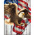 Brown and White Liberty Eagle Canvas Rectangular Wall Art Decor 10" x 14" - IMAGE 1