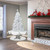 Lighted Musical Snowing Artificial White Tinsel Christmas Tree - 6' - White LED Lights - IMAGE 4