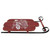 Wooden Christmas Snow Sled Decoration - 23" - Red - IMAGE 1