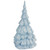 10.5" Blue and White Textured Christmas Tree Tabletop Decor - IMAGE 1