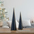20" Blue and Gold Triangular Christmas Tree Tabletop Decor - IMAGE 2