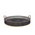 Round Wooden Trays with Handles - 30"- Black and Brown - Set of 2 - IMAGE 3