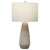 Glaze Crackled Ceramic Table Lamp with White Round Drum Shade - 27.5" - Brown and Gray - IMAGE 1