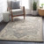 4' Undyed Patterned Ivory and Gray Round Area Throw Rug - IMAGE 2