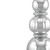 Shiny Ball Finial Tower Commercial Christmas Decoration - 54" - Silver - IMAGE 4