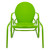 Outdoor Retro Metal Tulip Glider Patio Chair, Lime Green - IMAGE 1
