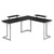 63" Black and White Unique Techni Sport Warrior L-Shaped Computer Gaming Desk - IMAGE 4