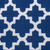 Lattice and Quatrefoil Cotton Table Runner - 72" - Navy Blue and White - IMAGE 2
